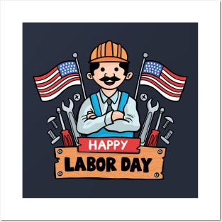 Happy Labour Day Posters and Art